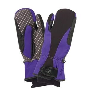 OVATION VORTEX 7.5 M Purple Black 3-Finger Winter Mitten Riding Horse